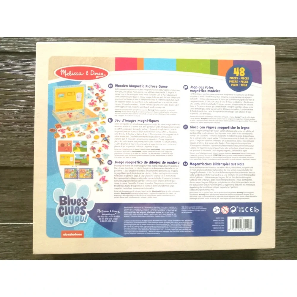 Melissa & Doug Blue's Clues & You! Wooden Magnetic Picture Game (48 Pieces) NEW